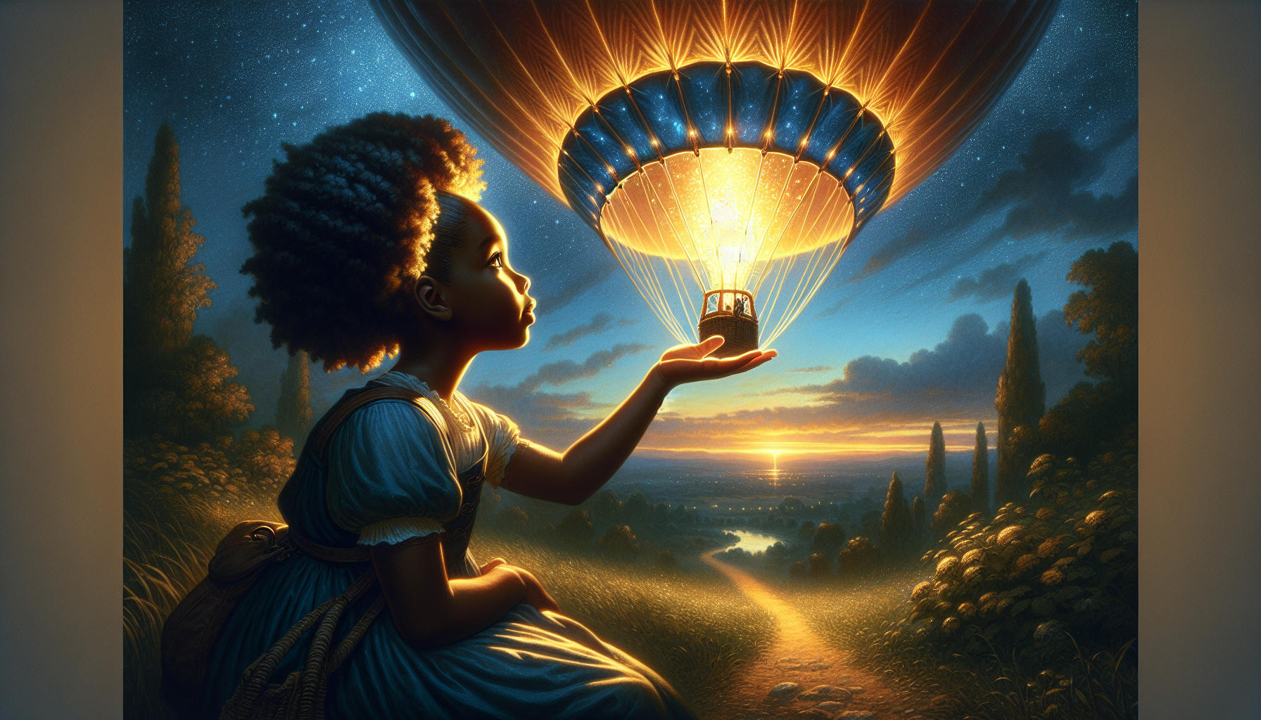 Lenas leuchtende Luftballonreise